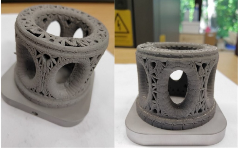 Tungsten alloy parts 3D printed by Bayerische Metallwerke. Photo via Bayerische Metallwerke.