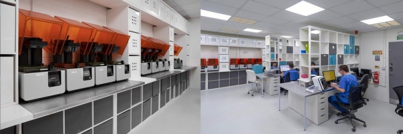 Сейчас в лаборатории Ashford имеется парк из 12 стереолитографических (SLA) 3D-принтеров Form 2, а в цифровом отделе работают восемь техников.