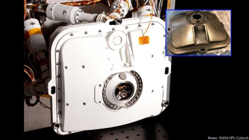 Внешняя оболочка спектрометра PIXL включает 3D-печатные титановые компоненты