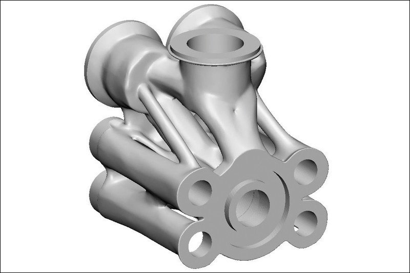 Финальный CAD-файл блока клапанов, готовый к 3D-печати