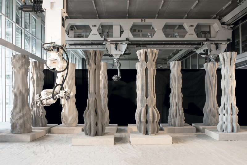 Рис. 26. Роботизированная система, используемая для создания  колонн Concrete Choreography