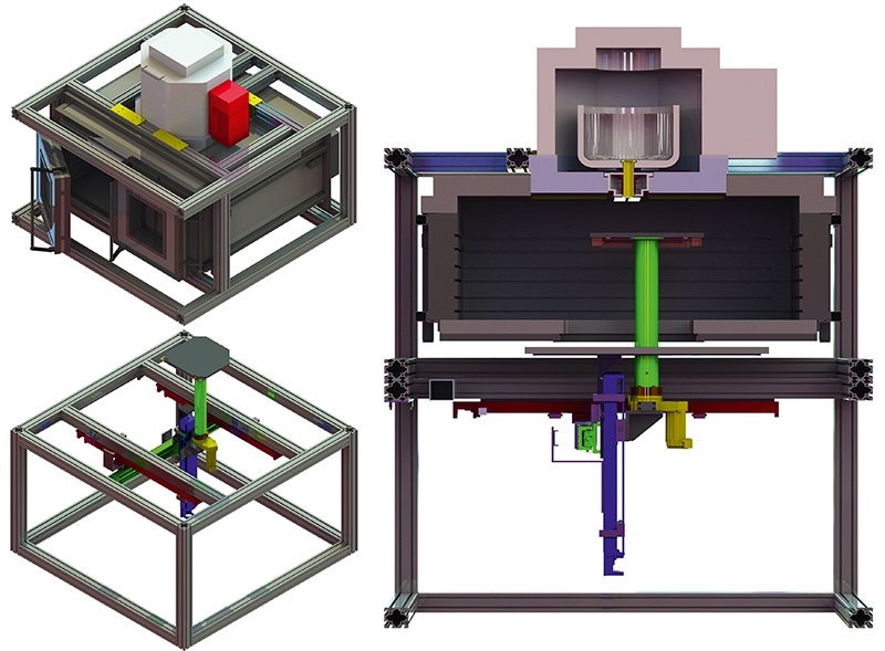  Рис. 20. Устройство 3D-принтера с верхней и нижней зонами 