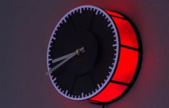 3D-напечатанные настенные часы с подсветкой