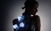  Meteor Dress creation is an illuminating star gazing dress with 3D printed parts